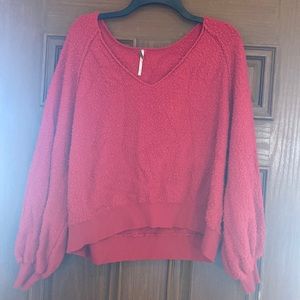 Red Free People Sweater